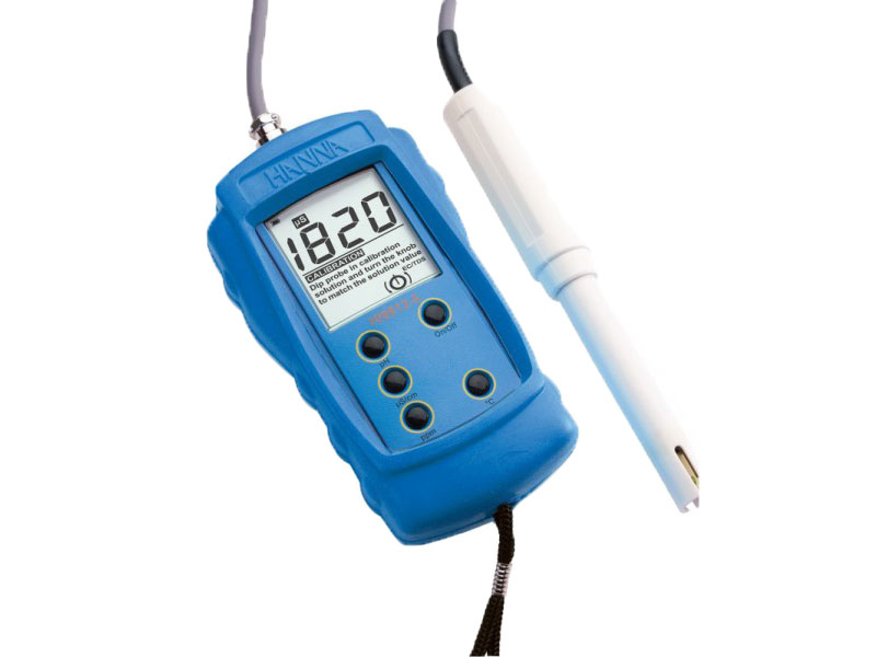 HANNA Multiparameter pH/EC/TDS/°C - EC TO1990 ΜS/CM (HI9812-5)