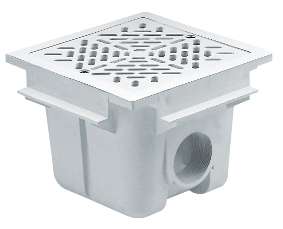 ASTRAL POOL Square main drain with ABS grille 210 mm x 210 mm