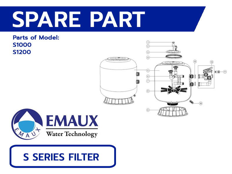 อะไหล่ถังกรองสระว่ายน้ำ EMAUX S Series Filter (S1000-S1200)